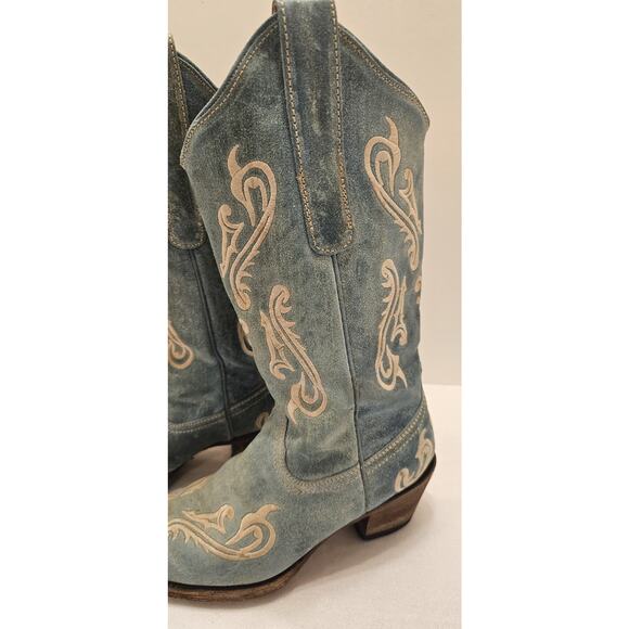 Corral Women's Turquoise Blue Cortez Cowboy Snip Toe Boots Style R1973 Sz‎ 7.5 M - Picture 3 of 16